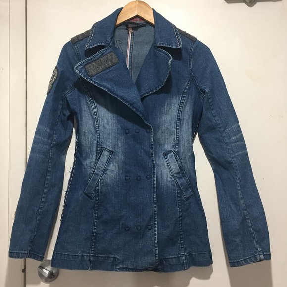 PARASUCO DOUBLE BREASTED DENIM JACKETS SIZE M - Picture 3 of 11
